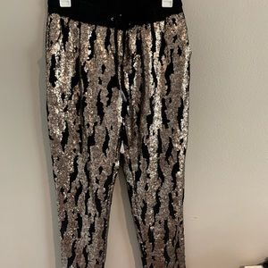 Black&Gold sequin pants